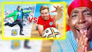 0° vs 40° Football Challenges (REACTION)