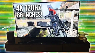 Call of Duty Warzone on a BIG new 4K 120hz TV...