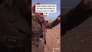 Ww2 Veteran returns to the spot they landed on Omaha beach in 1944