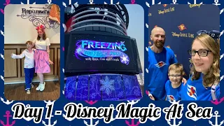 DISNEY MAGIC AT SEA UK - Day 1/5 - Embarkation, Rapunzels Royal Table, Frozen Deck Show, Merchandise