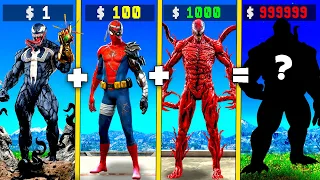 Fusing SPIDERMAN VENOM and CARNAGE into GOD SUPERHERO in GTA 5