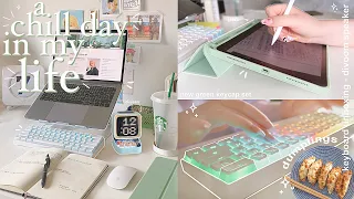 chill vlog | keyboard unboxing, doing my nails, playing animal crossing, lots of packages