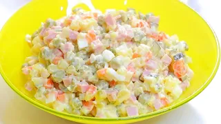 Olivier salad according to the Soviet recipe, the taste of childhood! A classic recipe! Recipe #121