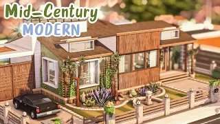 Mid-Century Modern House | NoCC | The Sims 4: Stop Motion Speed Build