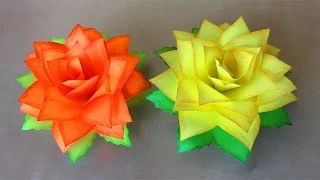 DIY: Paper Roses - How to make paper flowers very easy. Origami Rose