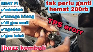 Beat FI brebet gas mati //akali sensor tps yang rusak