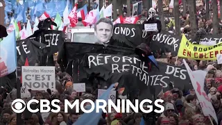 France mass strikes bring a million demonstrators to the streets against pension reform