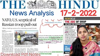 17 February 2022 | The Hindu Newspaper Analysis in English | #upsc #IAS