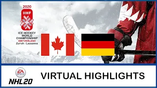 NHL 20 | IIHF Worlds 2020 | Canada - Germany | Virtual Highlights