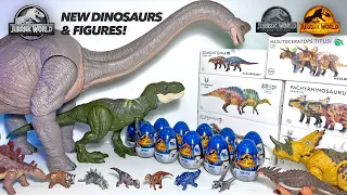 NEW Jurassic World Dinosaurs, Eggs, & Figures! T-Rex, Brachiosaurus, Ankylosaurus, Metricanthosaurus