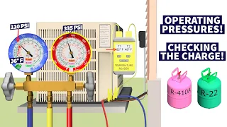 R-22 and R-410A Operating Pressures on Air Conditioners! Checking the Charge!