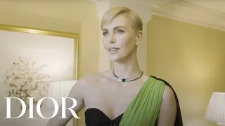 Behind Charlize Theron’s Golden Globes Gown