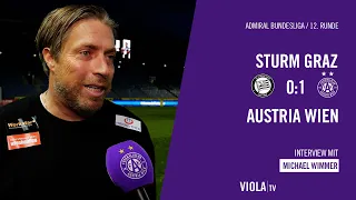 Trainer Michael Wimmer zum 0:1-Sieg bei Sturm Graz (10/2023) #faklive #Veilchen #ViolaTV