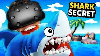 EATING SECRET SHARK To Survive On VR ISLAND