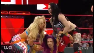 RAW | The Riott Squad attacks Bayley & Sasha Banks | SPOILER