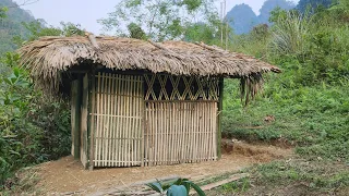 Triệu Thị Long | Single mother finished building a bamboo wall alone - completing the house 100%