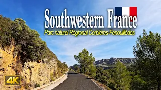 Scenic Drive through the 'Parc naturel Régional Corbières-Fenouillèdes' in Southwestern France 🇫🇷