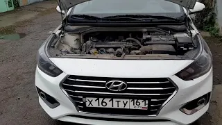 Часть 13 Hyundai Solaris 2019 Пробег 80 000 км Замена масла. Замена фильтра . Купил лампочки