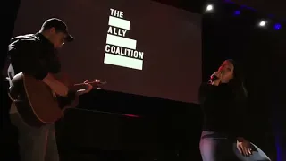 Lana Del Rey performing Hey Blue Baby at Ally Coalition with Jack Antonoff