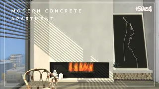 Modern Concrete Apartment | No CC | Sims 4 stop motion build