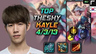 Kayle Top Build TheShy Blade of The Ruined King Lethal Tempo - LOL KR Master Patch 14.1