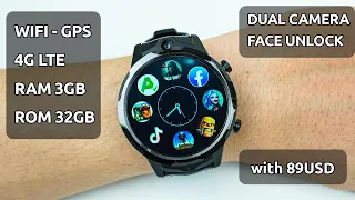 Cheap Android SmartWatch With Dual Camera, Face Unlock | AllCall GT2