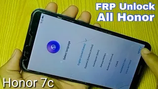 Honor 7c Frp Bypass 2021 Without Pc Honor Google Lock Remove No Talkback No Code