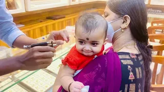 Vaidehi’s Ear Piercing# Kathu kuthu🥰🥰🥰