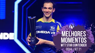 Melhores momentos de Hugo Calderano na conquista do WTT Star Contender Doha 2021