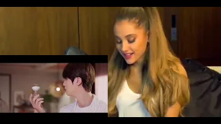 Ariana Grande reaction to BTS "Film out" M/V