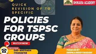 QUICK REVISION OF TG SPECIFIC POLICIES FOR TSPSC GROUPS