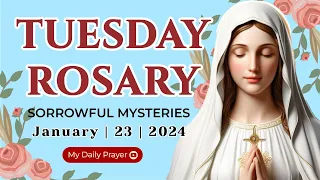 THE ROSARY TODAY❣️SORROWFUL  MYSTERIES❣️JANUARY 23, 2024 HOLY ROSARY MONDAY | FOR GOD'S PROTECTION