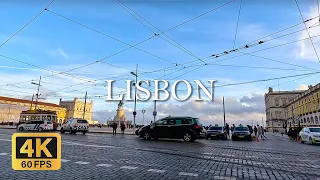 🇵🇹 Lisbon, Bairro Alto Driving Tour from Portugal, City and Vehicle Sounds - 4K 60 FPS