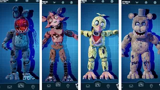 FNaF AR Withered Animatronics Workshop Animations