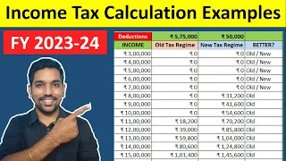 Income Tax Calculation ₹3 Lacs to ₹30 Lakh Examples in Hindi [SOLVED]