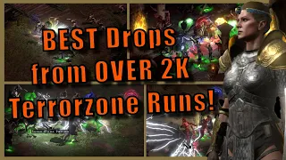 BEST DROPS From Over 2000 Hardcore Terrorzone Runs (Diablo 2 Resurrected/SinglePlayer)