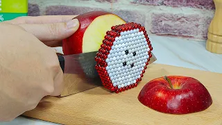 Magnetic APPLE PIE | Stop Motion Cooking & ASMR Satisfying Sounds With Magnet Balls