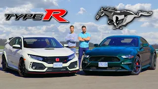 2019 Honda Civic Type R vs Ford Mustang Bullitt // Clash Of Cultures