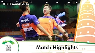 WTTC 2015 Highlights: ZHANG JIKE/XU XIN vs MA LONG/TIMO BOLL (R 64)