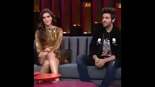 Karti sanon and kartik aryan in koffee with karan