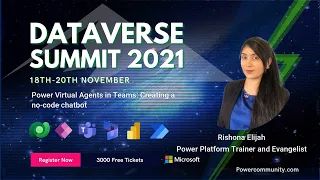 Power Virtual Agents in Teams: Creating a no-code chatbot - Dataverse Summit 2021