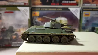 сборная модель советского среднего танка Т-34/76 образца 1940-го года,приятного просмотра