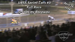 URSS Sprint Cars #3, Full Race, SaltCity Raceway, 04/26/24