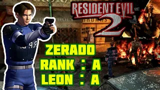 Resident Evil 2 (PS1) LEON A - ZERADO no RANK A - Clássico do Playstation 1