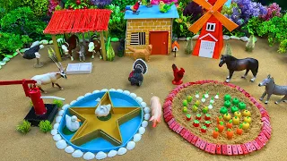 DIY Mini Farm Diorama with House for Cow | Mini Hand Pump Supply Water to Grow Vegetables #62