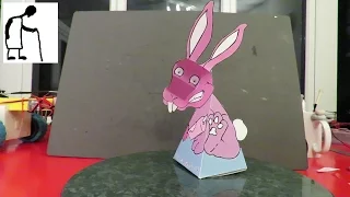 Easter Bunny Card 3D Illusion from eChalk
