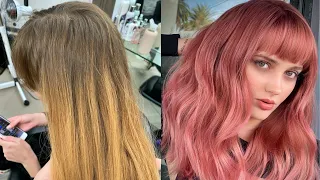 PERMANENT ROSE GOLD HAIR COLOR