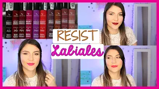 PROBANDO los labiales 💄 LIQUIDOS RESIST de Vogue Cosméticos 💗💜