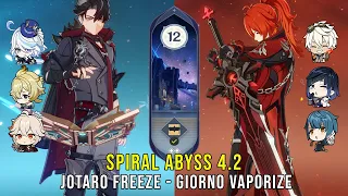 C0 Wriothesley Furina Freeze and C5 Diluc Vape - Genshin Impact Abyss 4.2 - Floor 12 9 Stars