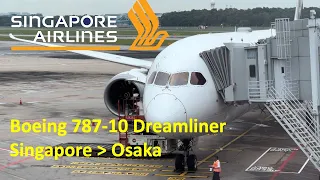 4K| Trip Report | Singapore Airlines Flight from Singapore  to Osaka Japan Boeing 787 Economy (Vlog)